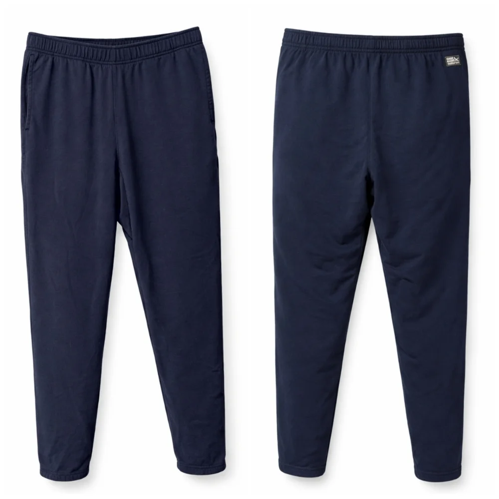 EDDIE BAUER Jogger Sweatpants Vintage Soft Navy Blue XL Classic New